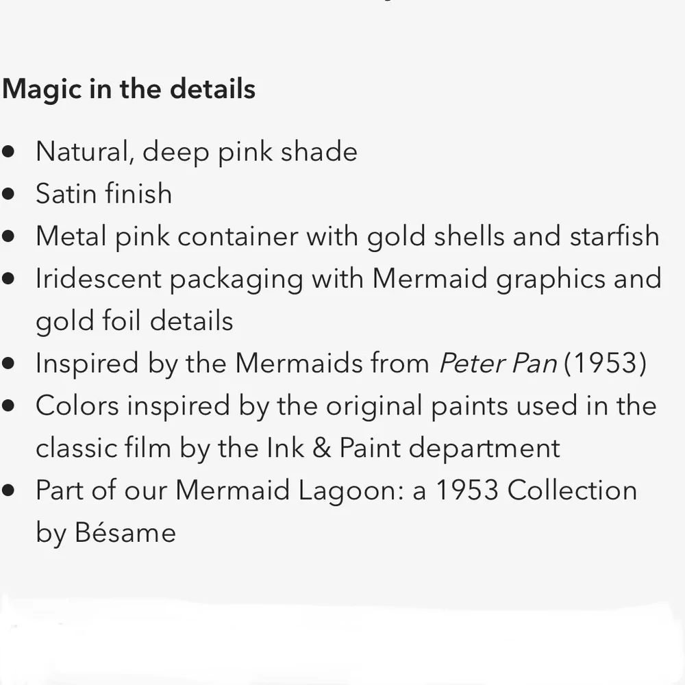 Besame Mermaid Lagoon Starfish Pink Lipstick